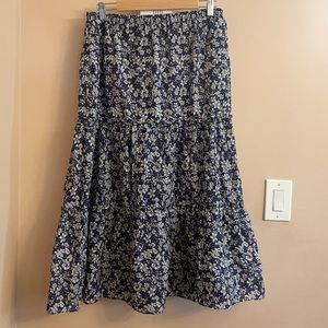 Navy floral skirt brand new with tags